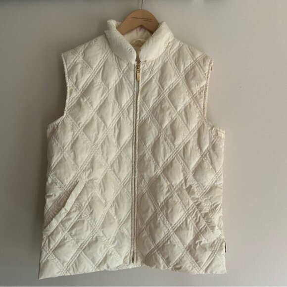Moncler Vintage Cream Down Jacket Vest - Picture 1 of 13